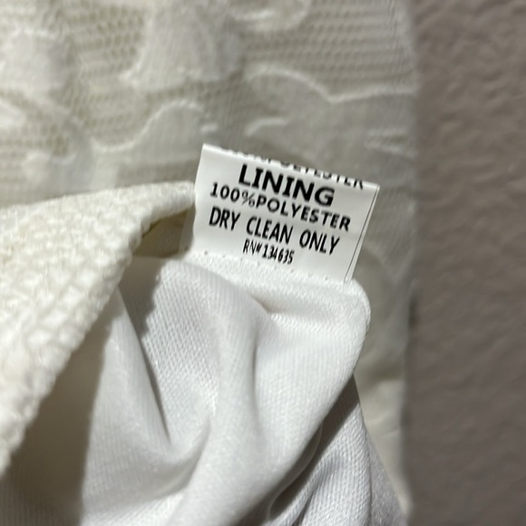 Minuet White Sequin Dress Size S Floral Pattern Sleeveless Prom Formal Wedding - Picture 10 of 12